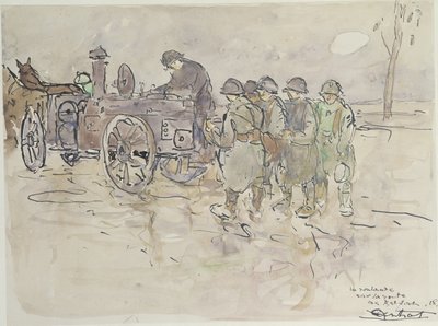 Cucina da Campo sulla Strada per Belfort, 1918 da Louis Robert Antral